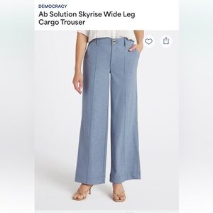 Democracy Light Blue Wide-Leg Dress Pants